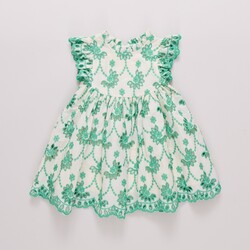 Pink Chicken Pink Chicken Cynthia Dress - Kelly Green Eyelet