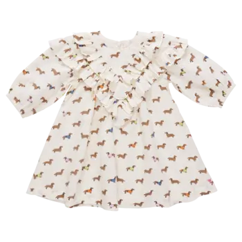 Pink Chicken Pink Chicken Everly Dress - Dachshunds In Sweaters