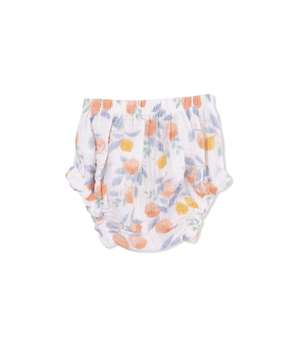 Angel Dear Angel Dear Citrus Floral Baby Doll Tunic & Bloomer Set