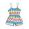 Lola & the Boys Lola & The Boys Pastel Ombre Beaded Hearts Romper