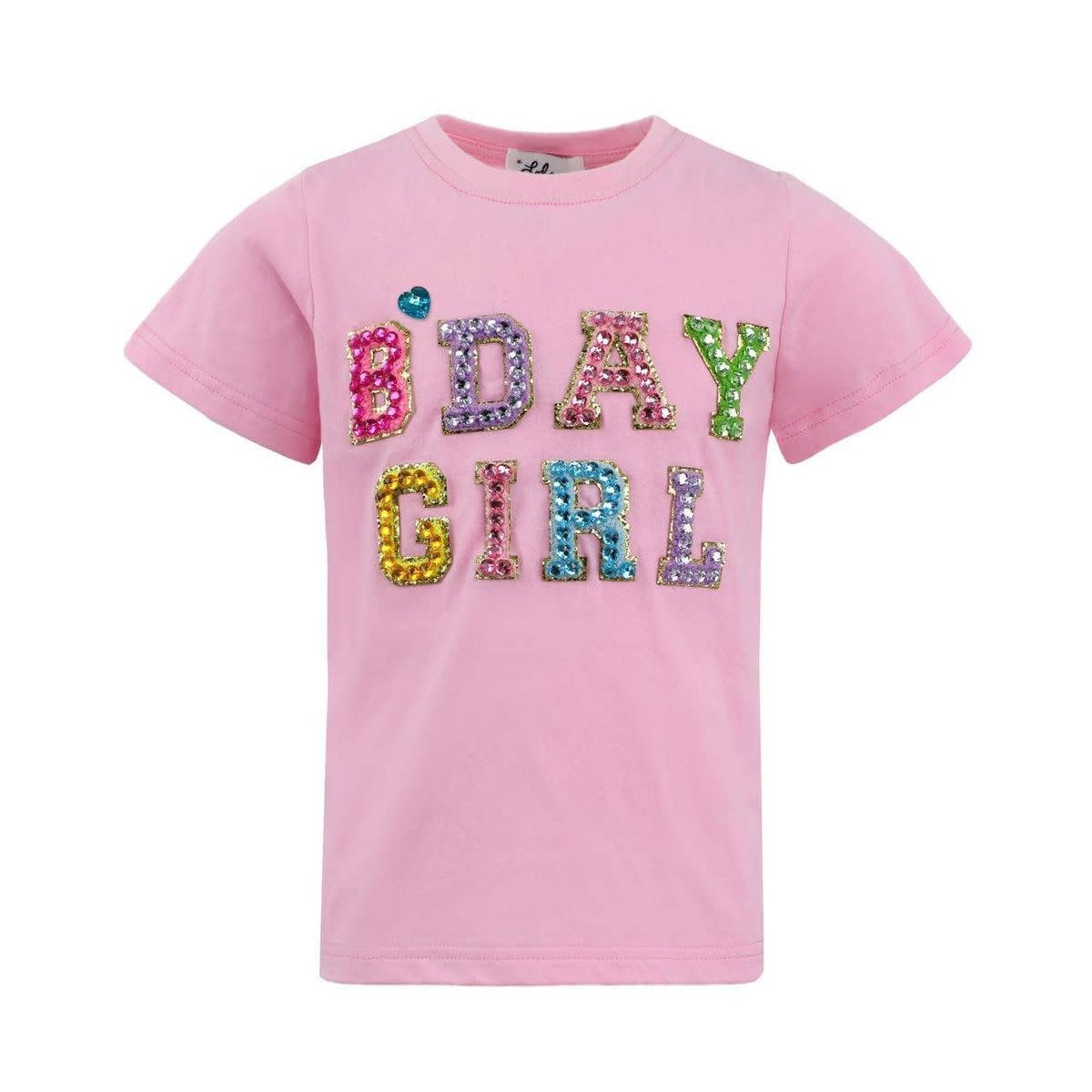 Lola & the Boys Lola & The Boys Pink Birthday Girl Gem T-Shirt