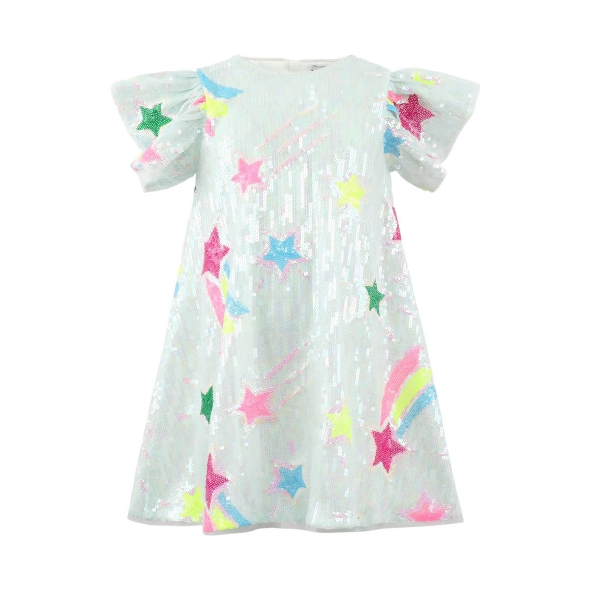 Lola & the Boys Lola & The Boys Rainbow Shooting Star Sequin Dress