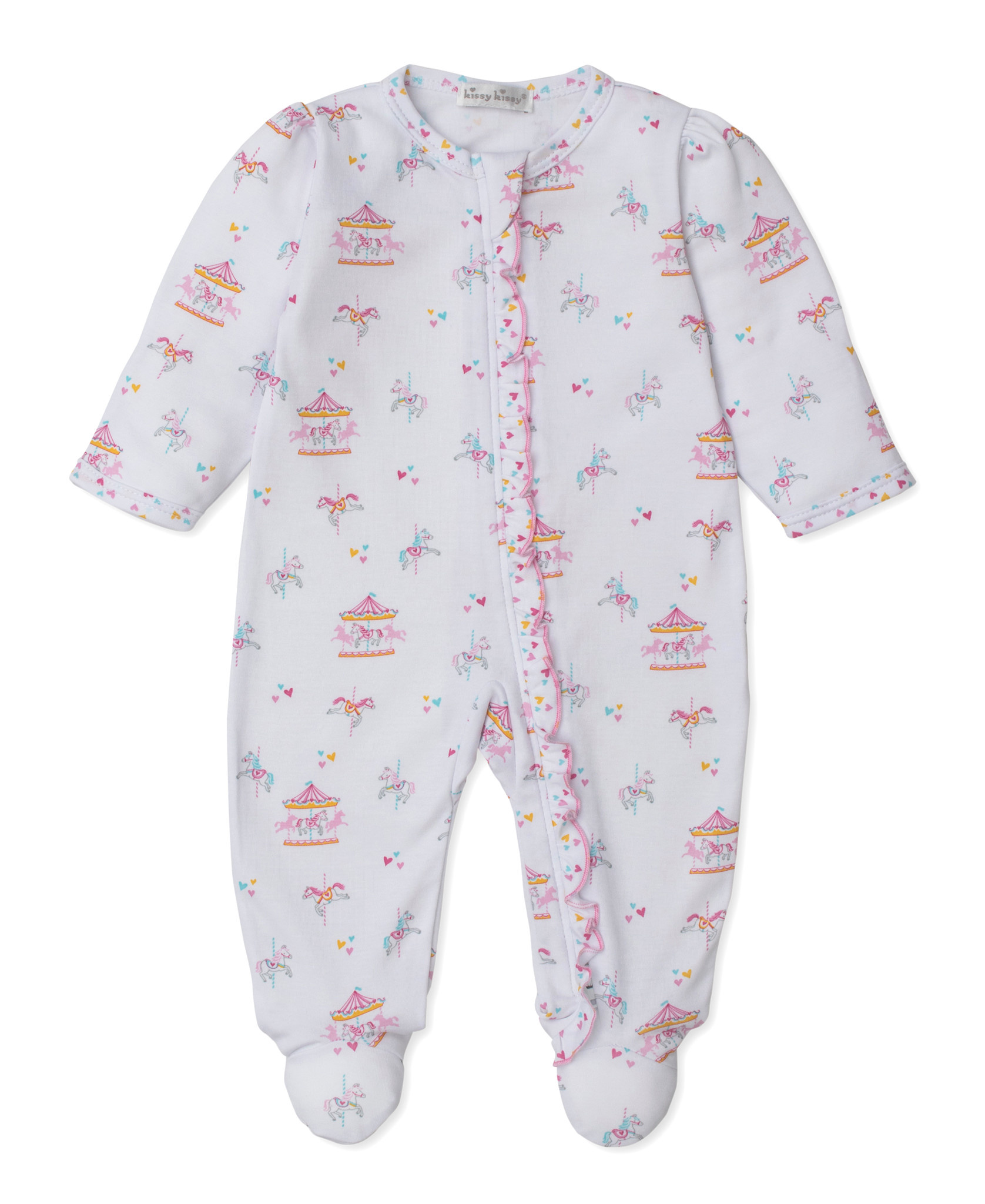 kissy kissy Kissy Kissy Carousel Magic Zip Footie