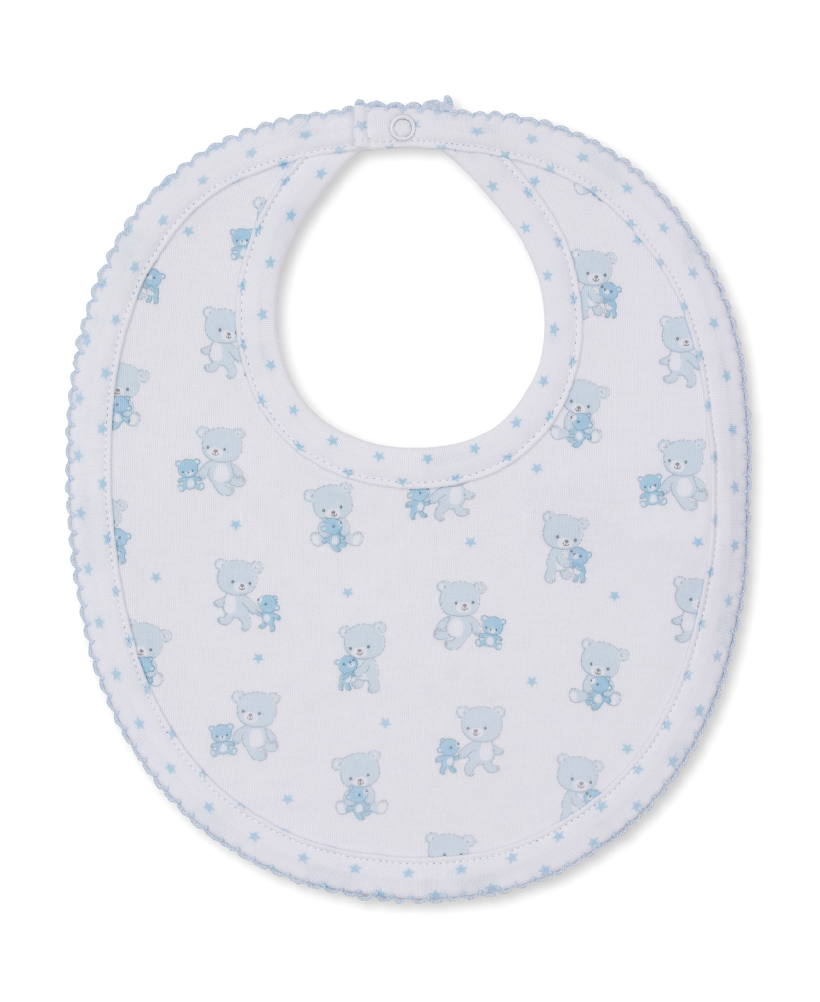 kissy kissy Kissy Kissy Teddy Bear Love Reversible Bib - Light Blue