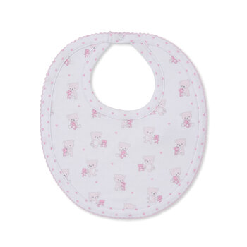 kissy kissy Kissy Kissy Teddy Bear Love Reversible Bib - Pink