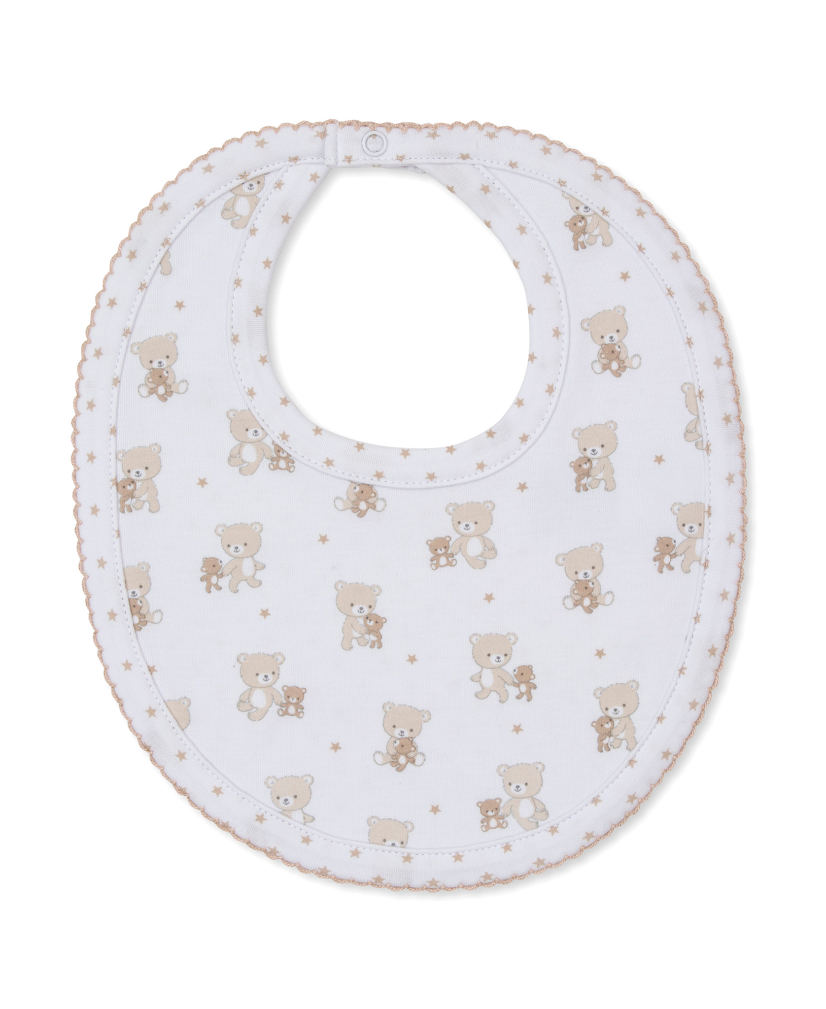 kissy kissy Kissy Kissy Teddy Bear Love Reversible Bib - Tan