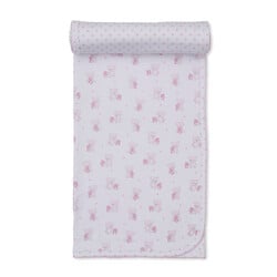 kissy kissy Kissy Kissy Teddy Bear Love Reversible Blanket - Pink