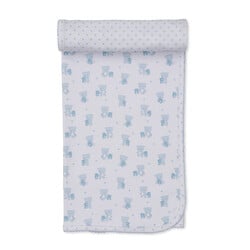 kissy kissy Kissy Kissy Teddy Bear Love Reversible Blanket - Light Blue