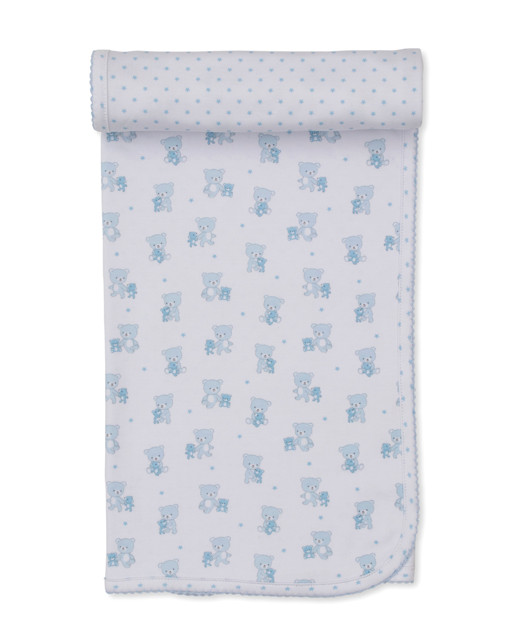 kissy kissy Kissy Kissy Teddy Bear Love Reversible Blanket - Light Blue