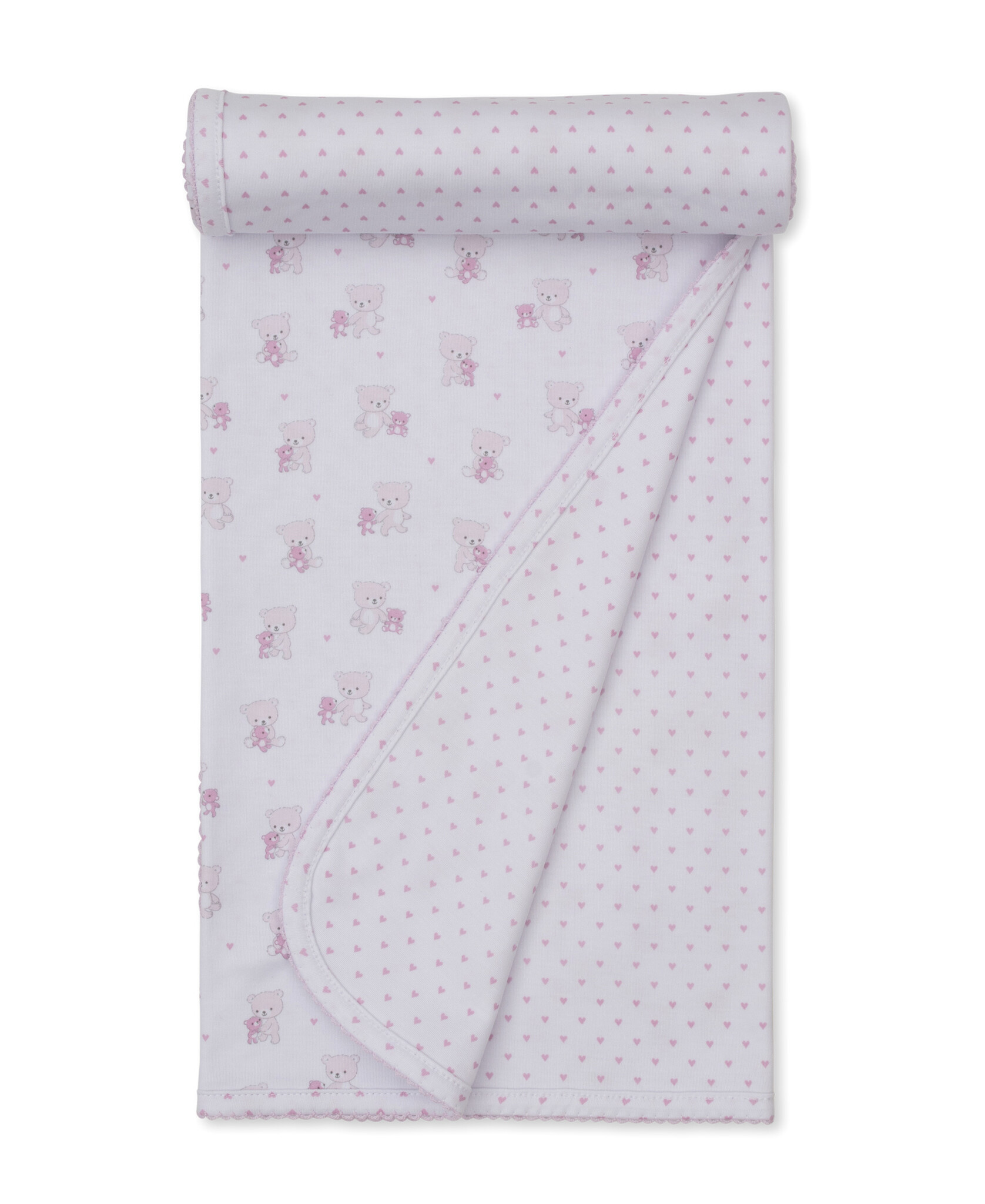 kissy kissy Kissy Kissy Teddy Bear Love Reversible Blanket - Pink