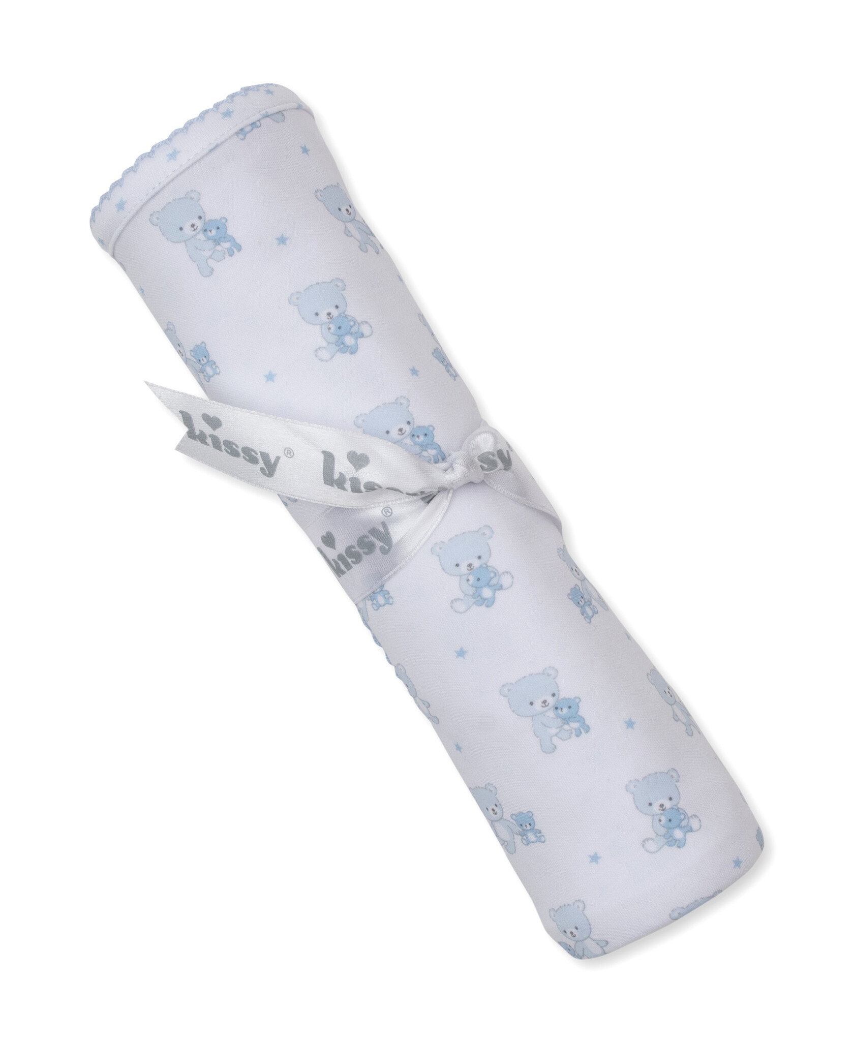 kissy kissy Kissy Kissy Teddy Bear Love Reversible Blanket - Light Blue