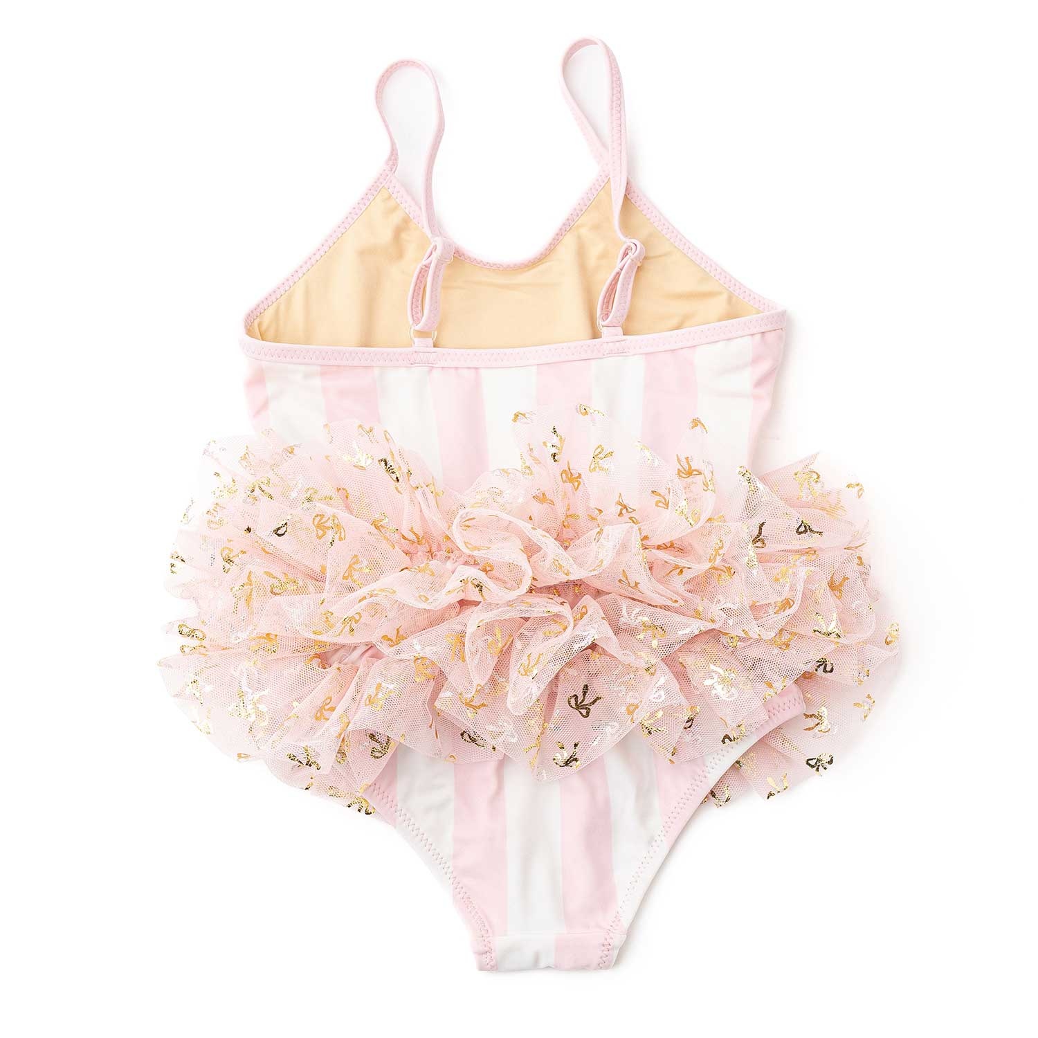 Shade Critters Shade Critters Blush Bow Skirted Stripe Swimsuit