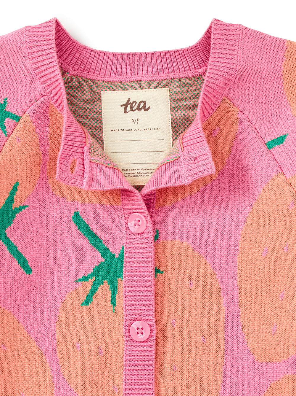 Tea Collection Tea Strawberry Iconic Cardigan