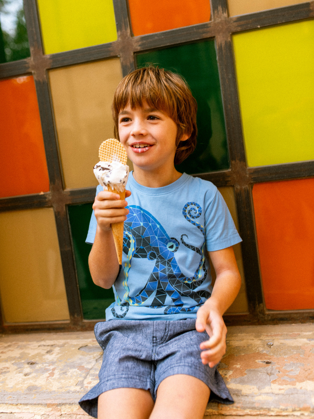 Tea Collection Tea Octopus Mosaic Graphic Tee