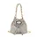 Silver Sequin Drawstring Purse