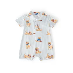 Mila & Rose Mila & Rose Quarter-Bark Polo Shorty One-Piece