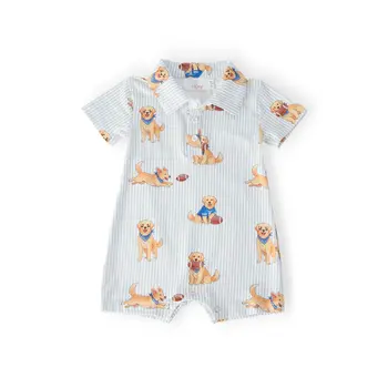 Mila & Rose Mila & Rose Quarter-Bark Polo Shorty One-Piece