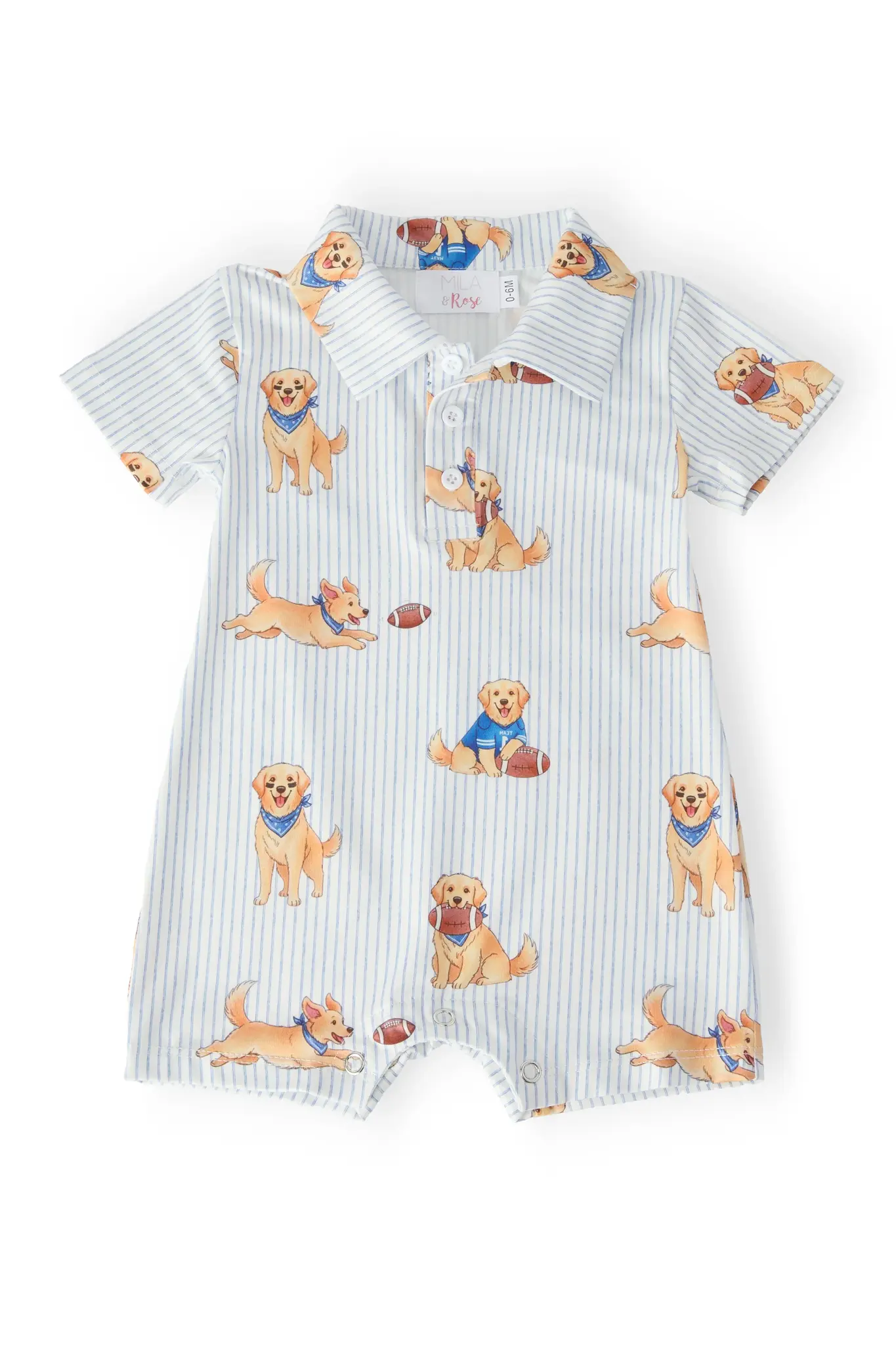 Mila & Rose Mila & Rose Quarter-Bark Polo Shorty One-Piece