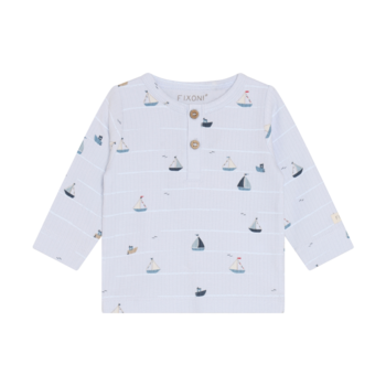Fixoni Sail Boats Ribbed Long Sleeve T-Shirt