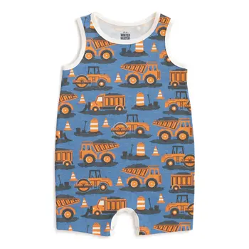 Winter Water Factory Winter Water Factory Tank Top Romper - Roadwork