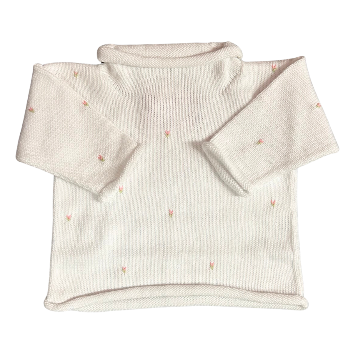 Rosebuds Roll Neck Sweater