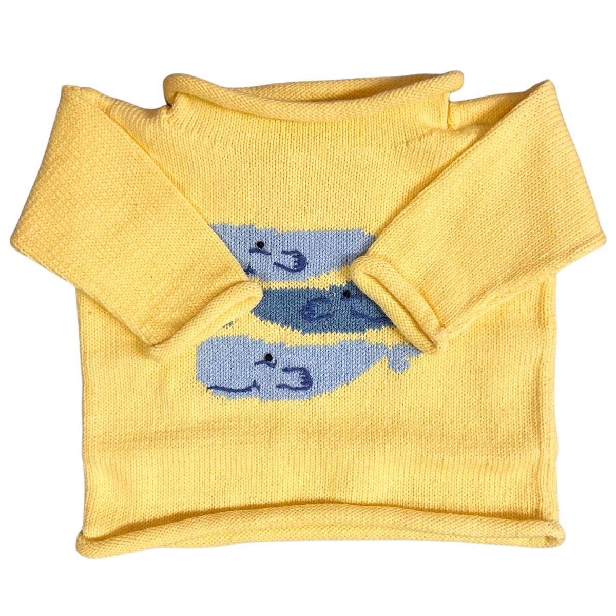 Sperm Whales Roll Neck Sweater