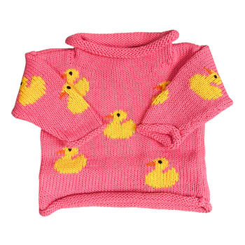 Ducks All Over  Roll Neck Sweater