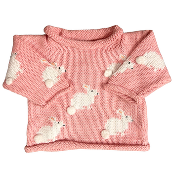 Bunnies All Over Roll Neck Sweater