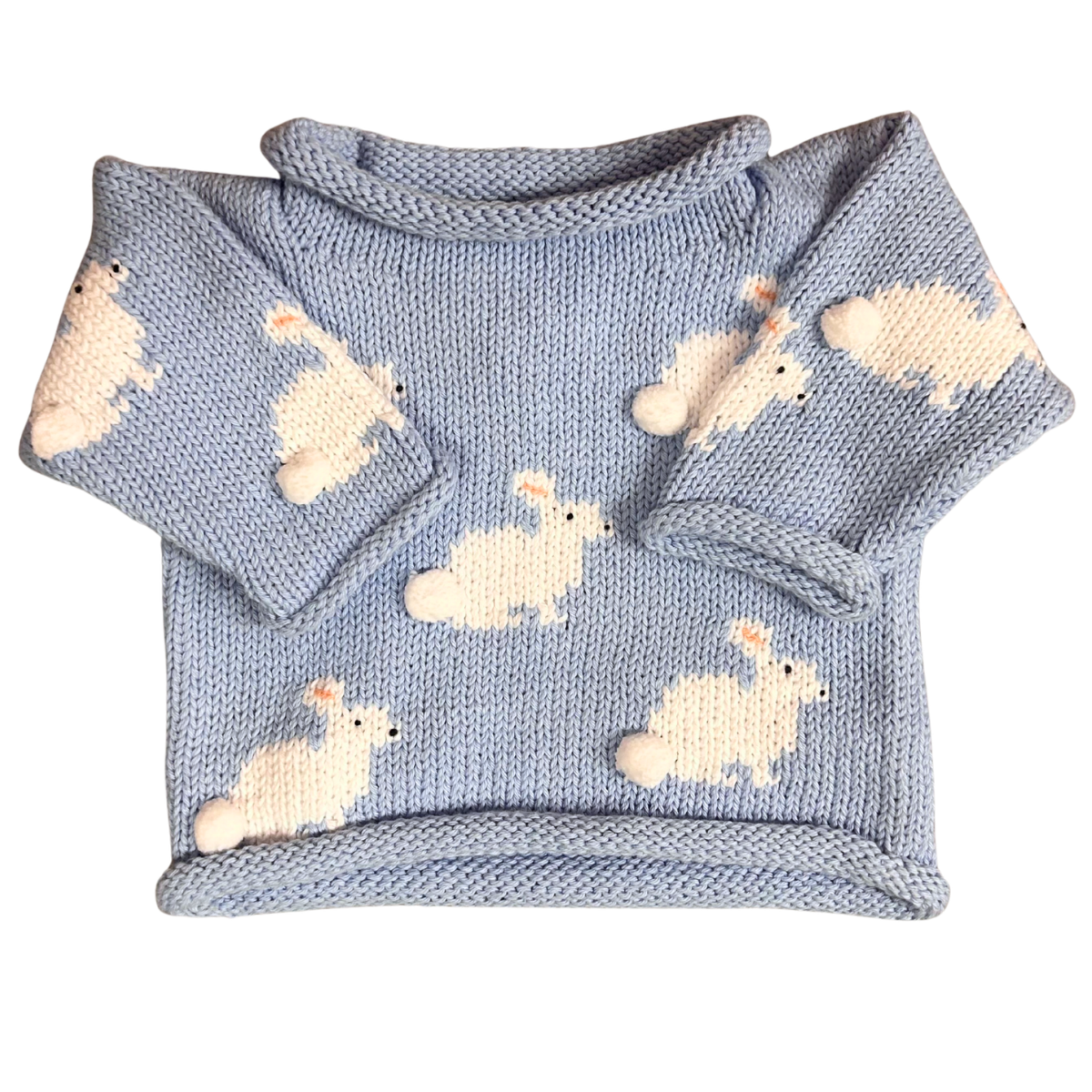 Bunnies All Over Roll Neck Sweater
