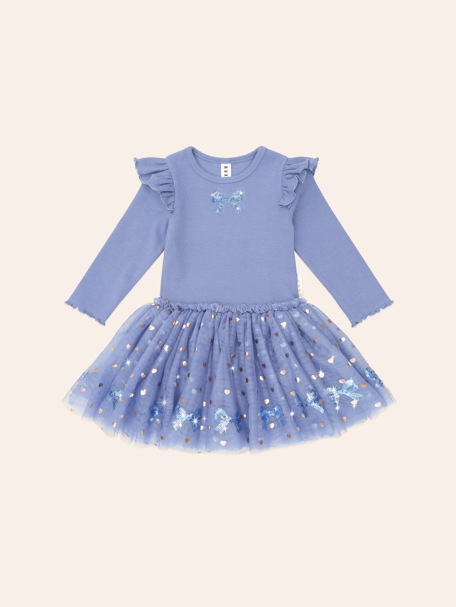 Huxbaby Huxbaby Sequin Bow Tulle Dress