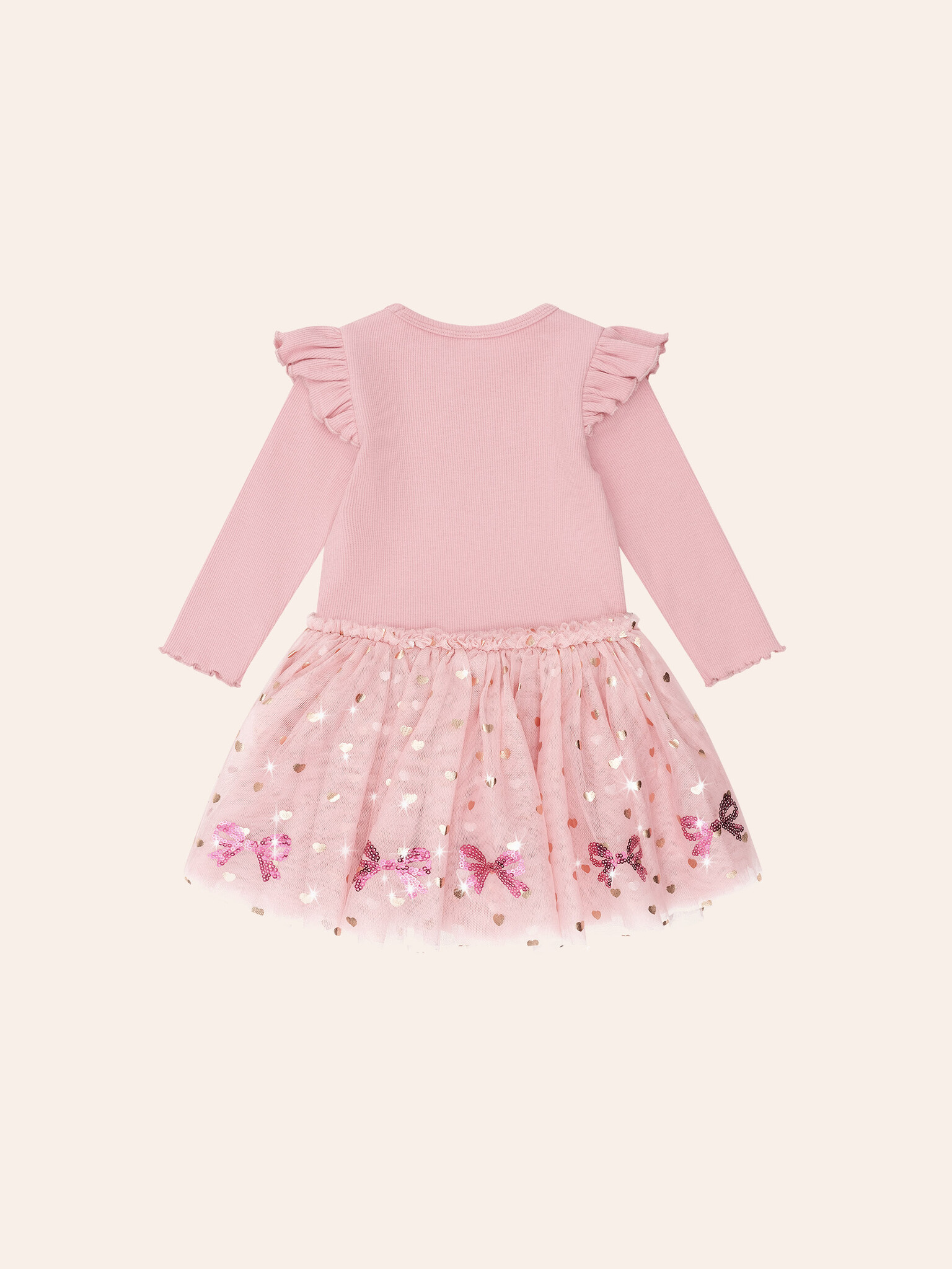 Huxbaby Huxbaby Sequin Bow Tulle Dress