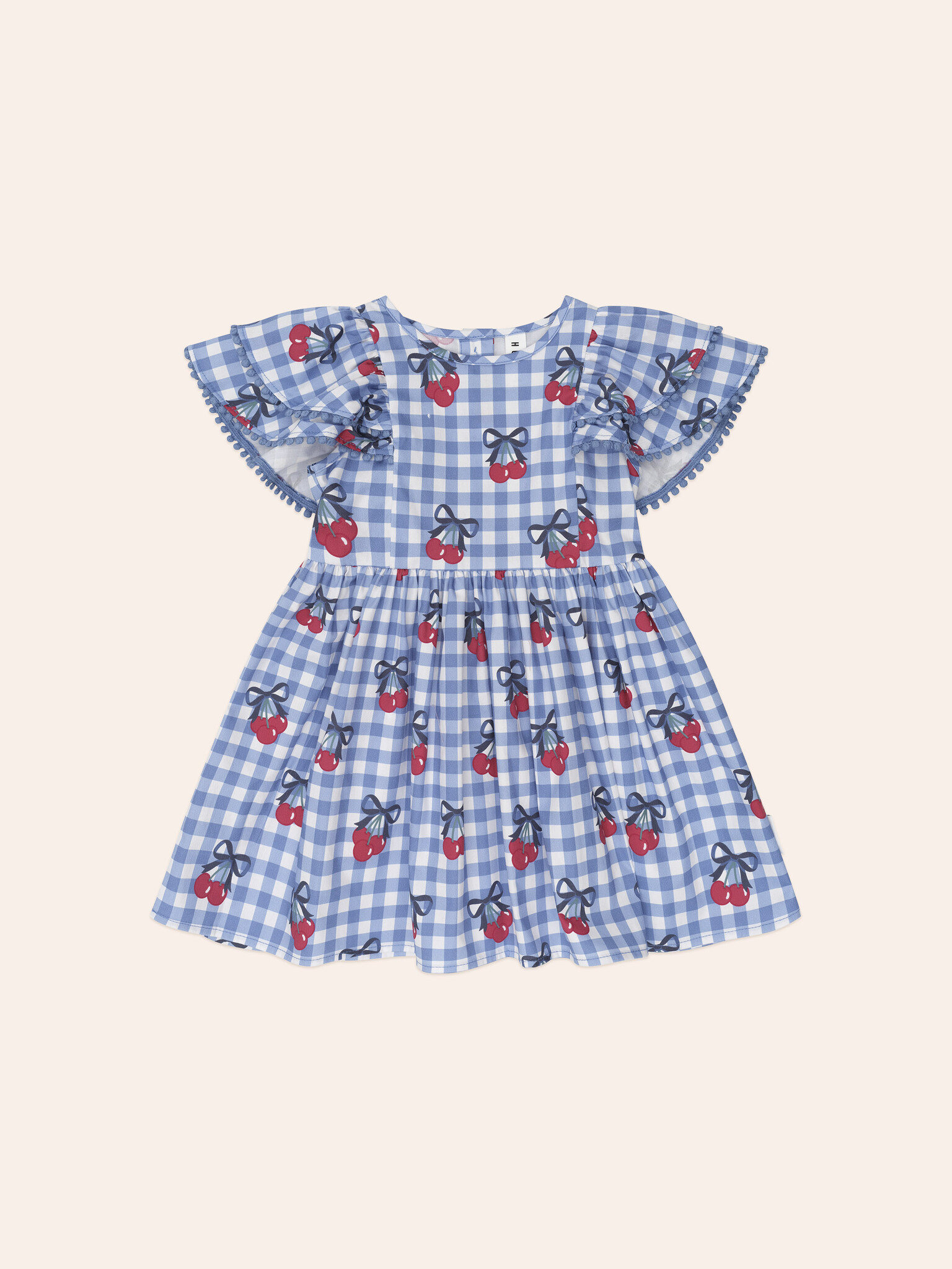 Huxbaby Huxbaby Cherry Gingham Frill Dress
