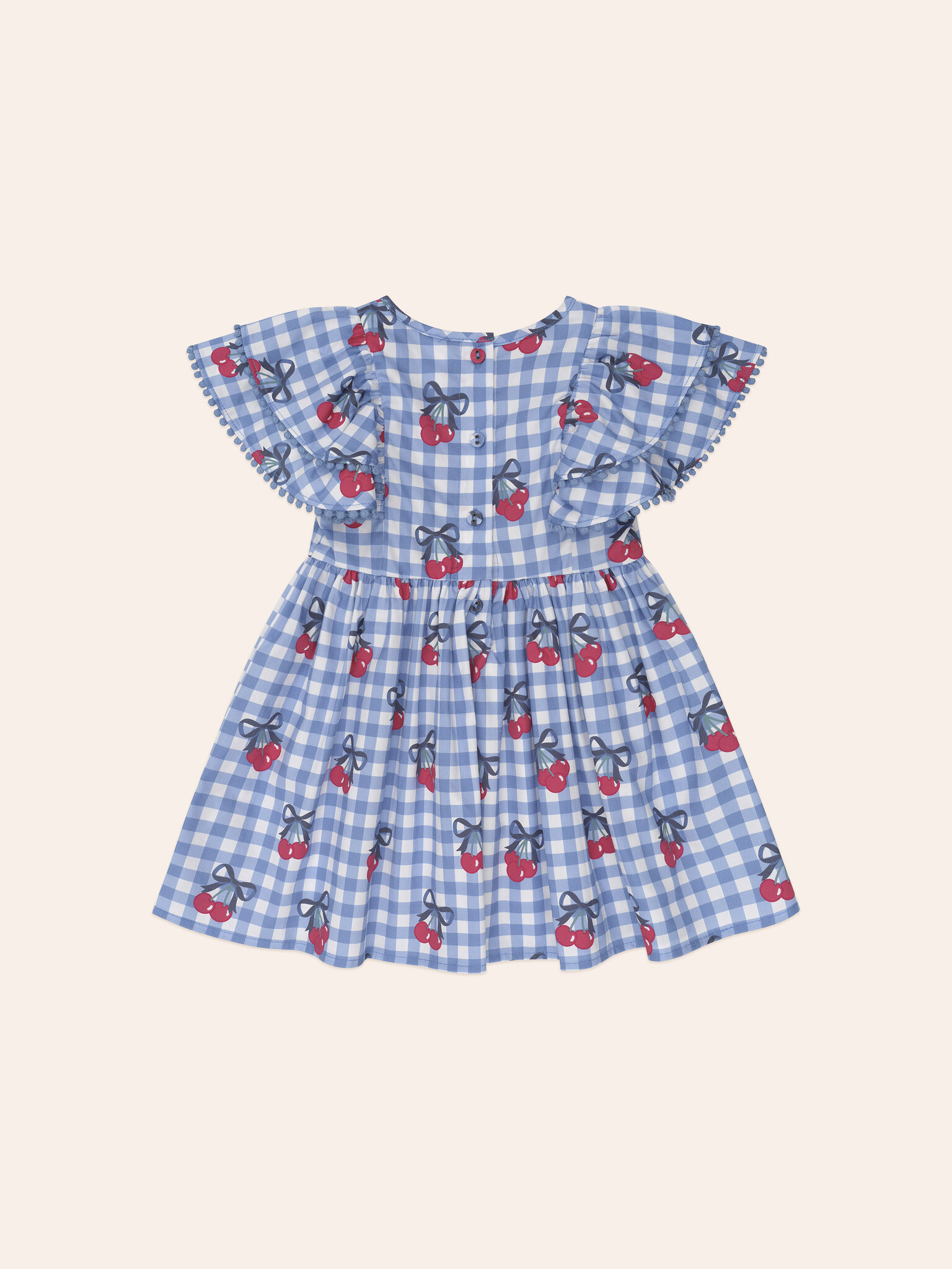 Huxbaby Huxbaby Cherry Gingham Frill Dress