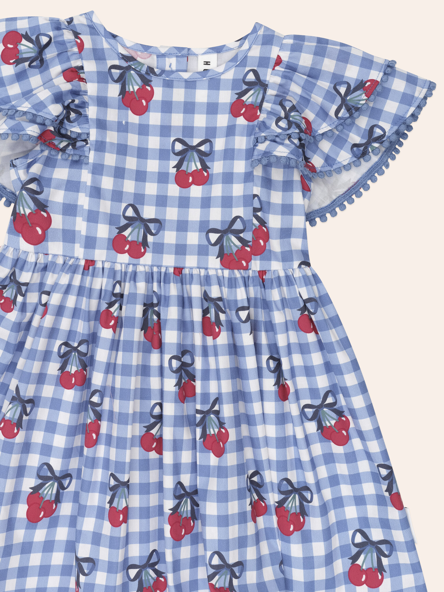 Huxbaby Huxbaby Cherry Gingham Frill Dress