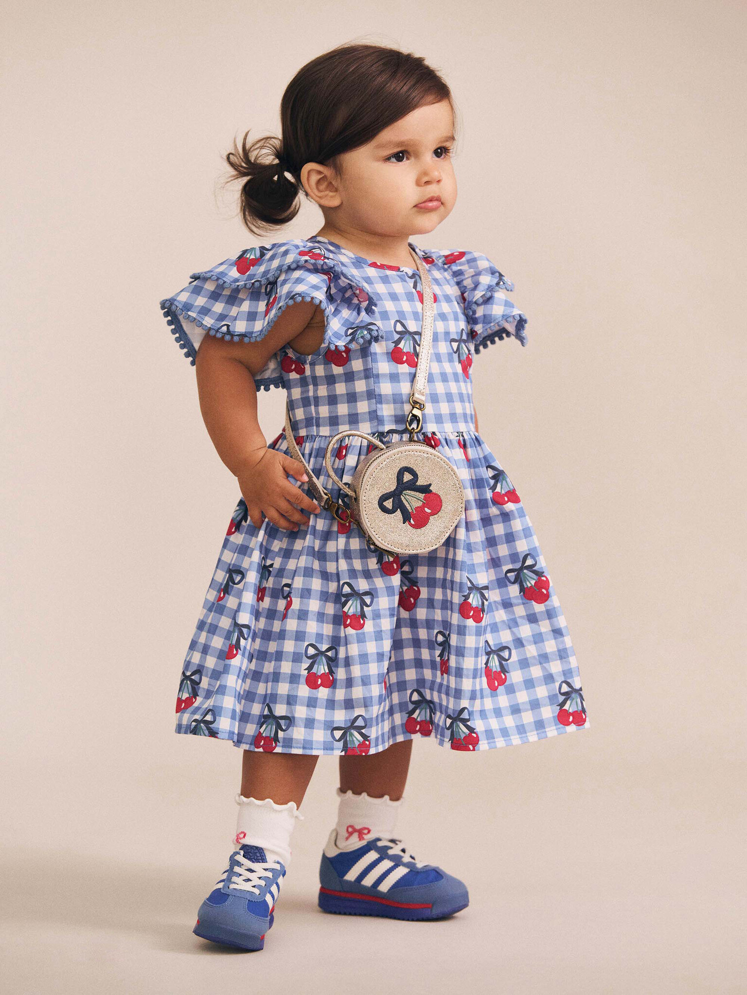 Huxbaby Huxbaby Cherry Gingham Frill Dress