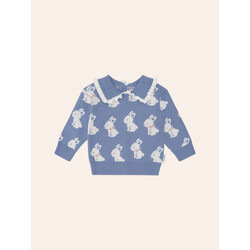 Huxbaby Huxbaby Bunny Field Frill Collar Pullover