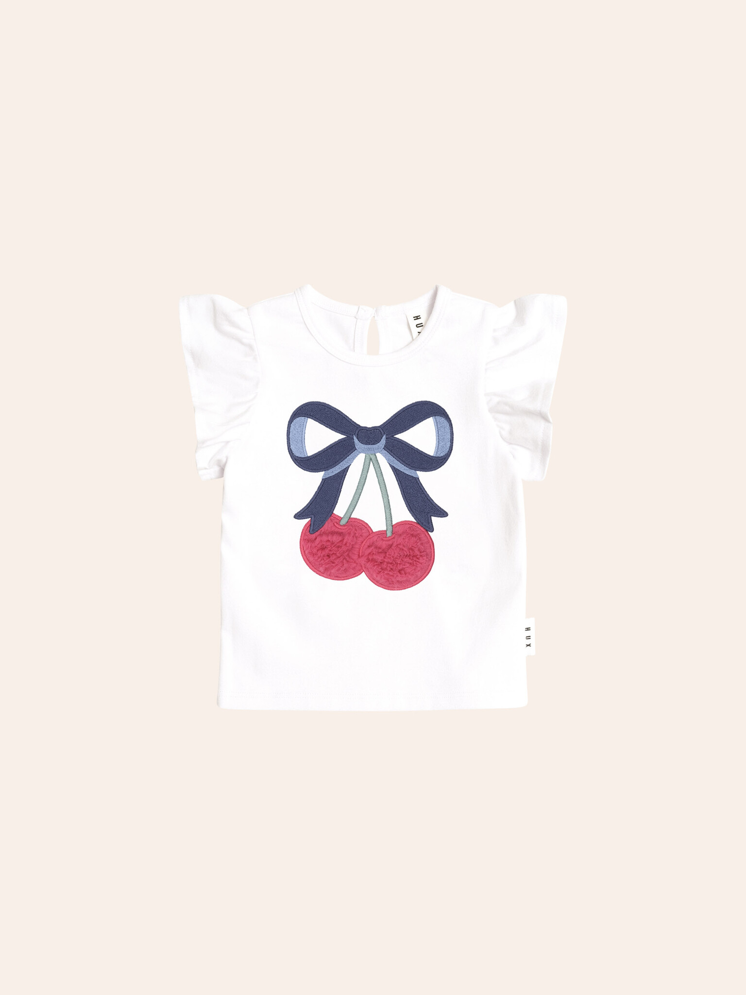 Huxbaby Huxbaby Cherry Bow Frill Sleeve Tee