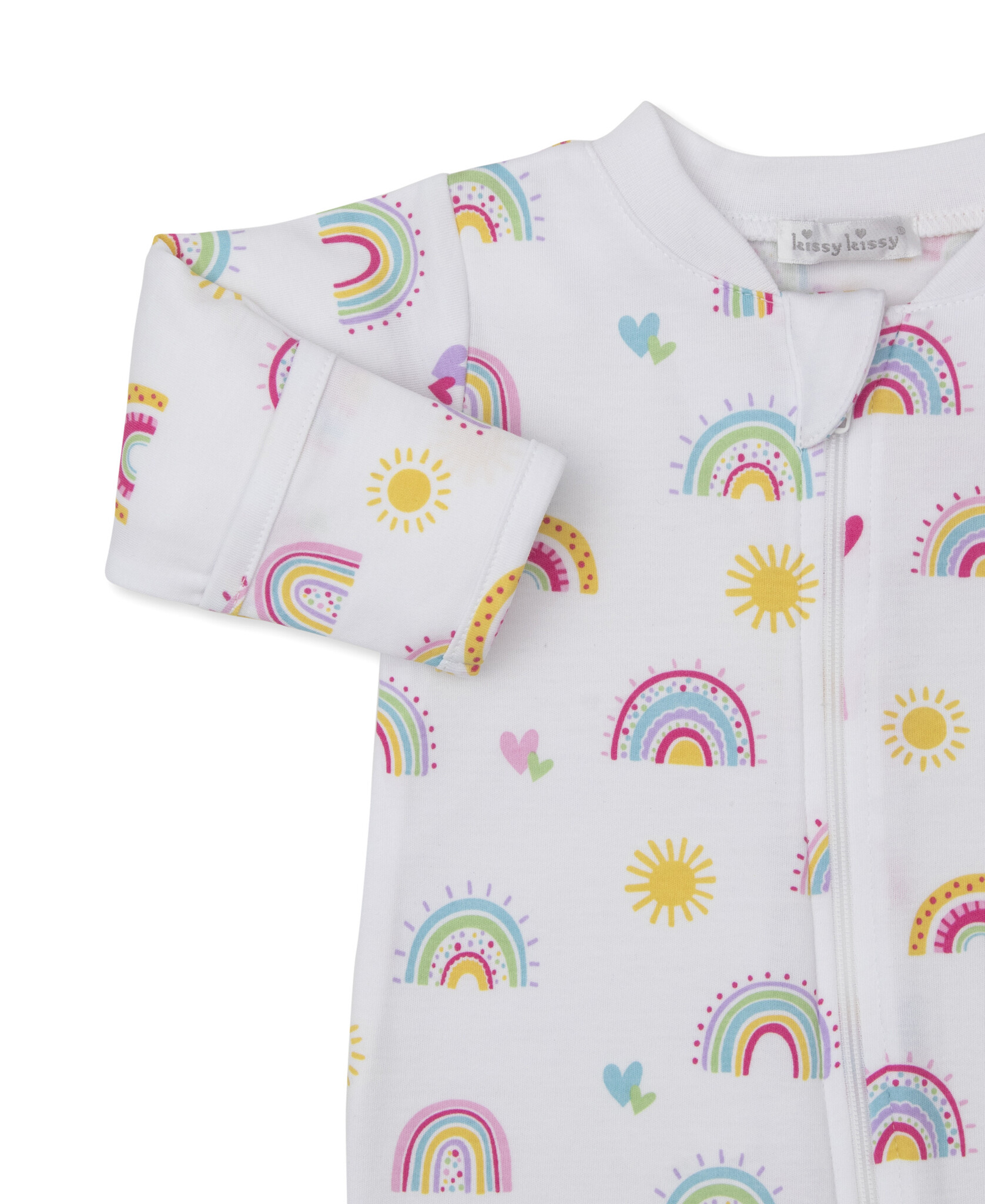 kissy kissy Kissy Kissy Rainbow Sunshine Zip Footie