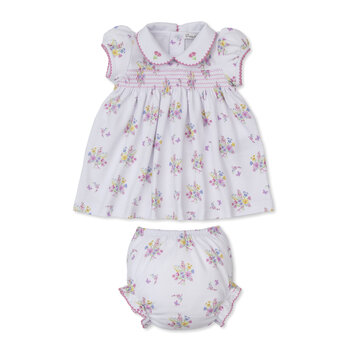 kissy kissy Kissy Kissy Pastel Gardens Smocked Dress w/ Diaper Cover