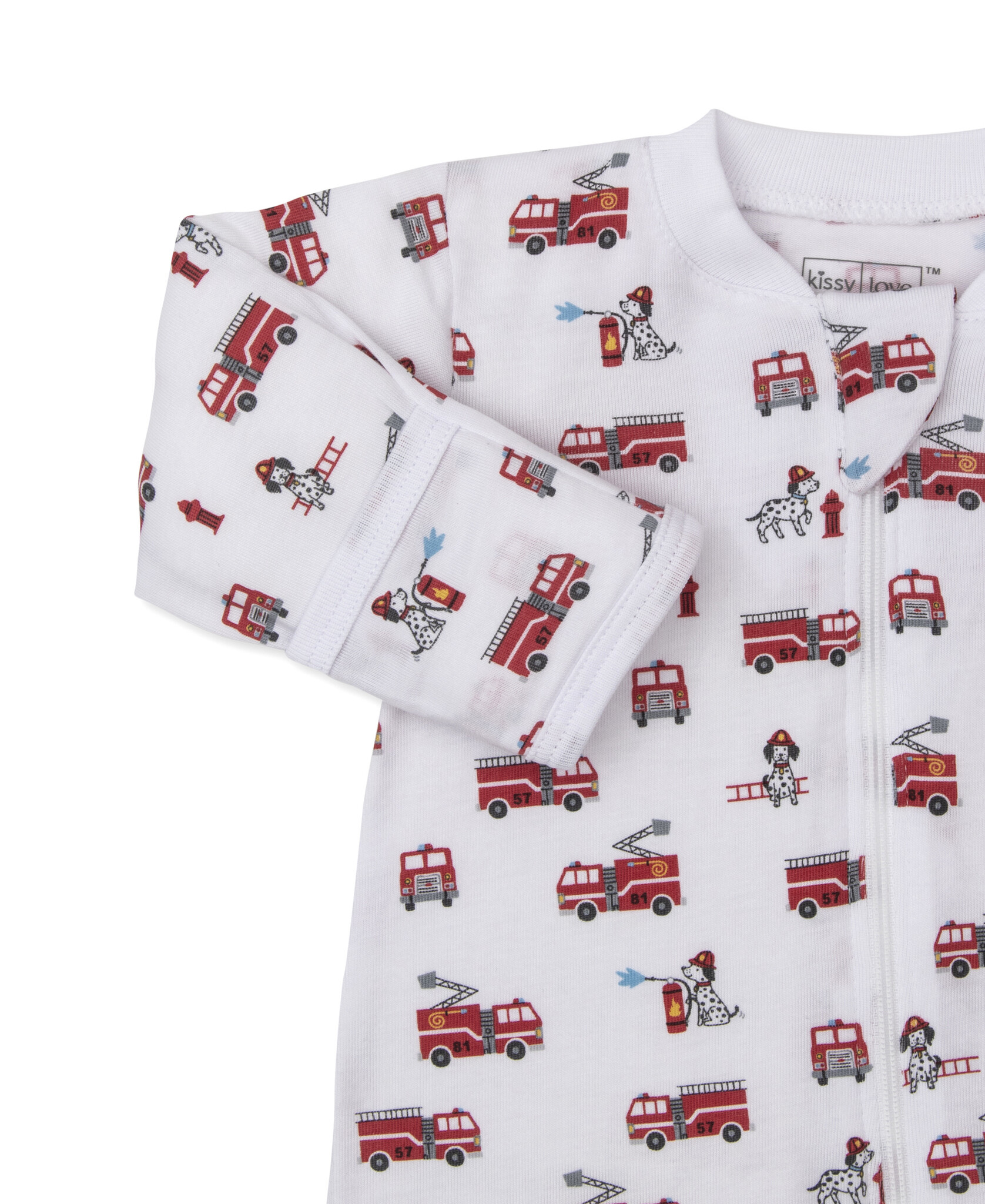 kissy kissy Kissy Kissy Brave Firefighters Zip Footie