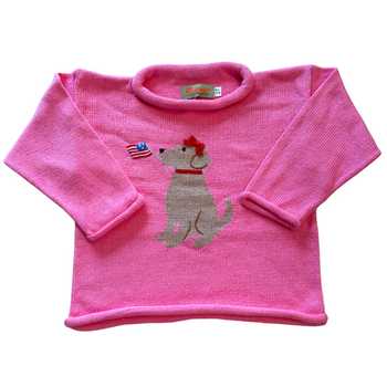 Lab American Flag Roll Neck Sweater