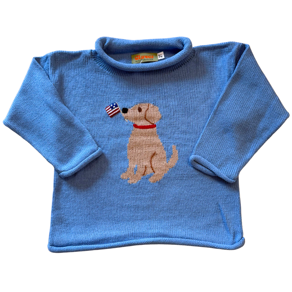Lab American Flag Roll Neck Sweater