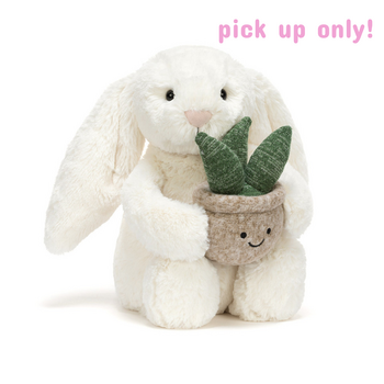 JellyCat JellyCat Cream Bunny with Plant