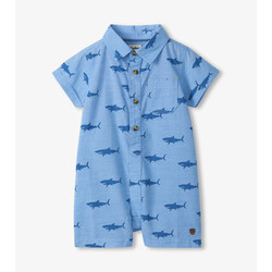 Hatley Hatley  Baby Shark Woven Romper