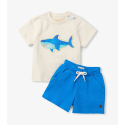 Hatley Hatley Happy Shark Tee & Short Set