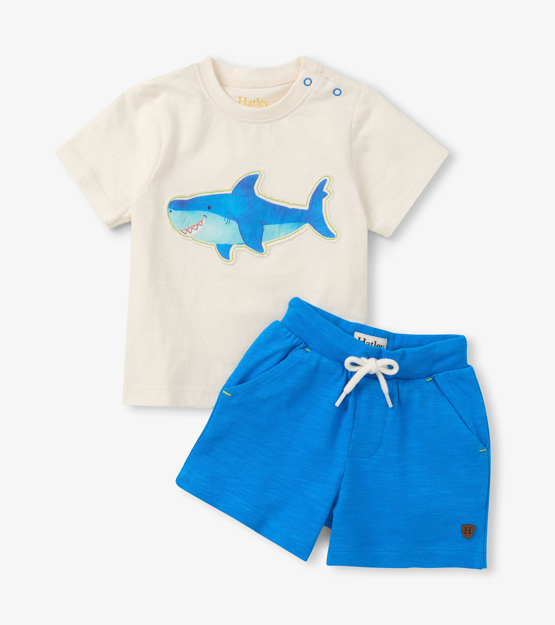 Hatley Hatley Happy Shark Tee & Short Set