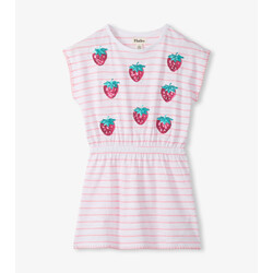 Hatley Hatley Strawberry Stripes Cinched Waist Relaxed Dress