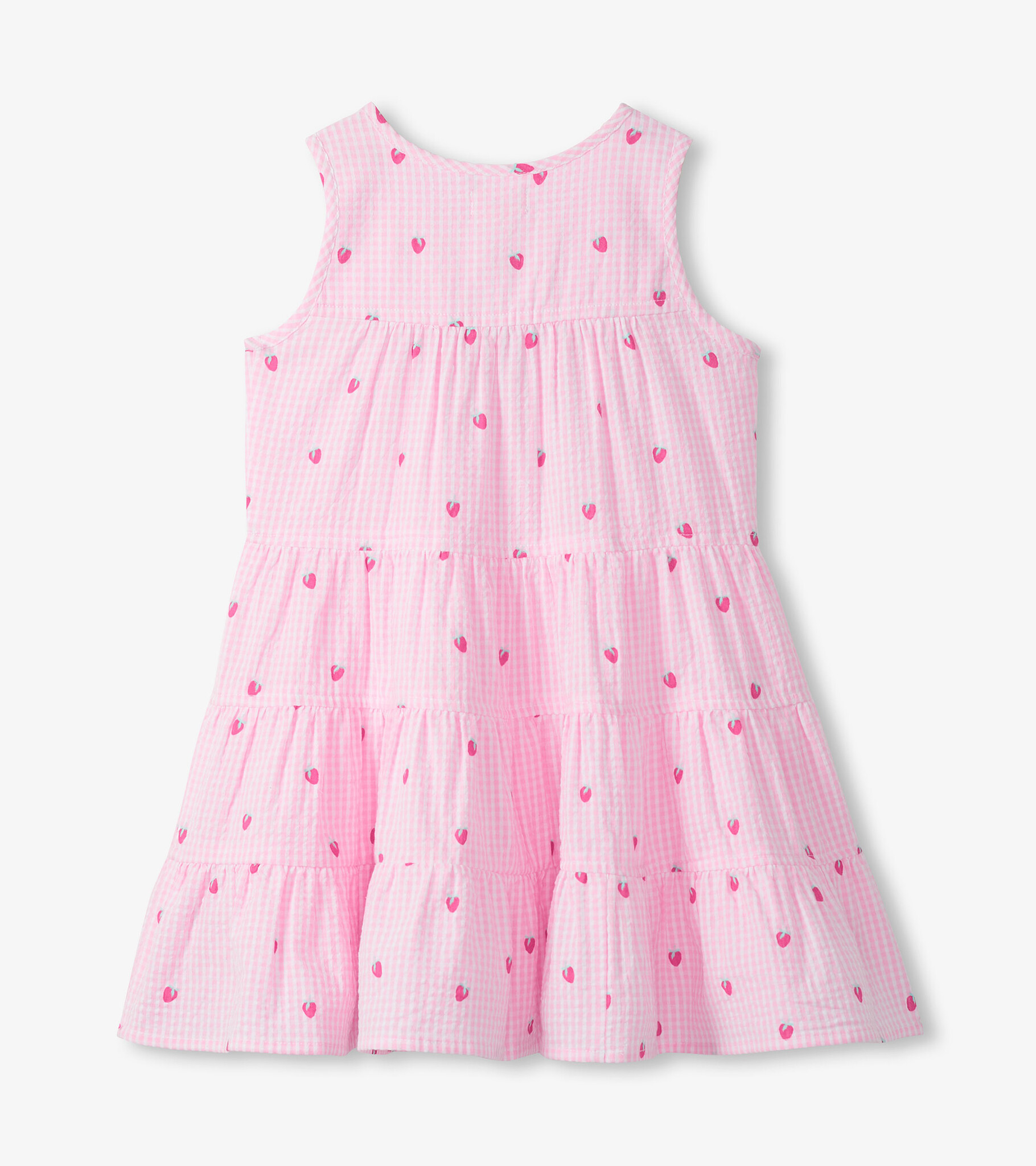 Hatley Hatley Gingham Berries Layered Tiered Dress