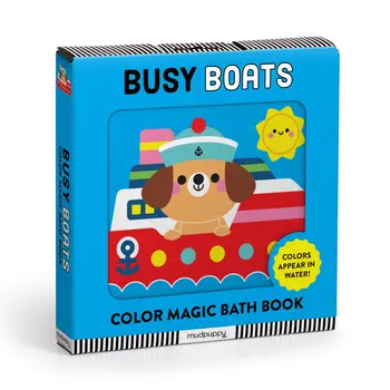Chronicle Books Busy Boats Color Magic Bath Book