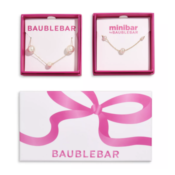 Baublebar Baublebar Match with Mama Pearl Necklace Set Pearl/Gold